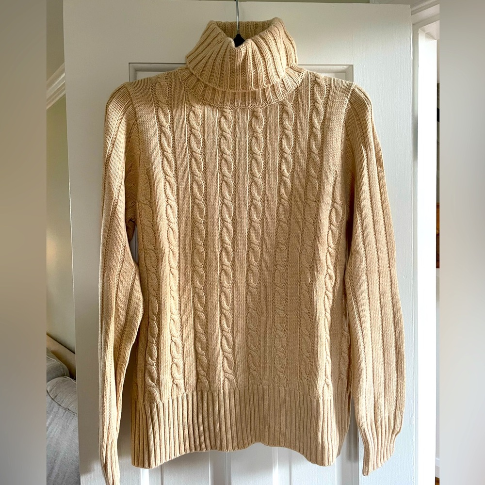 Women’s J. Crew Turtleneck Cableknit Sweater